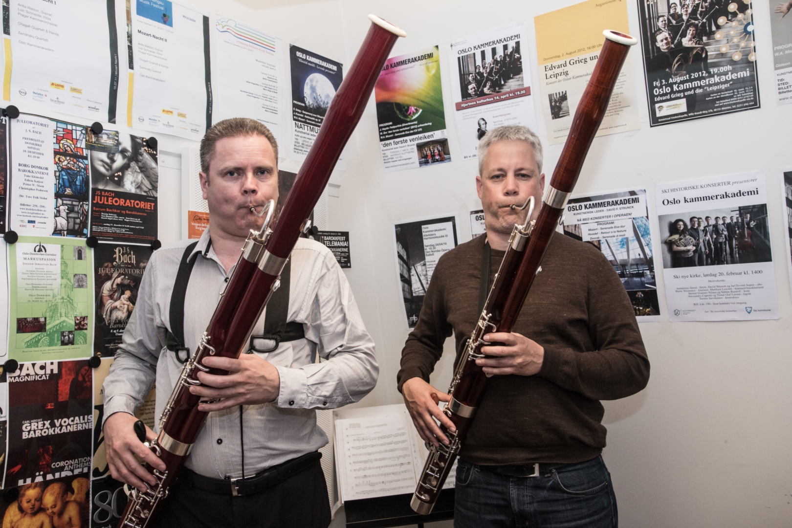 For seg selv: Borti et hjørne finner vi fagotten og fagottistene. Trond Olaf Larsen og Anders Gedde-Dahl spiller et instrument som står på rødlista.