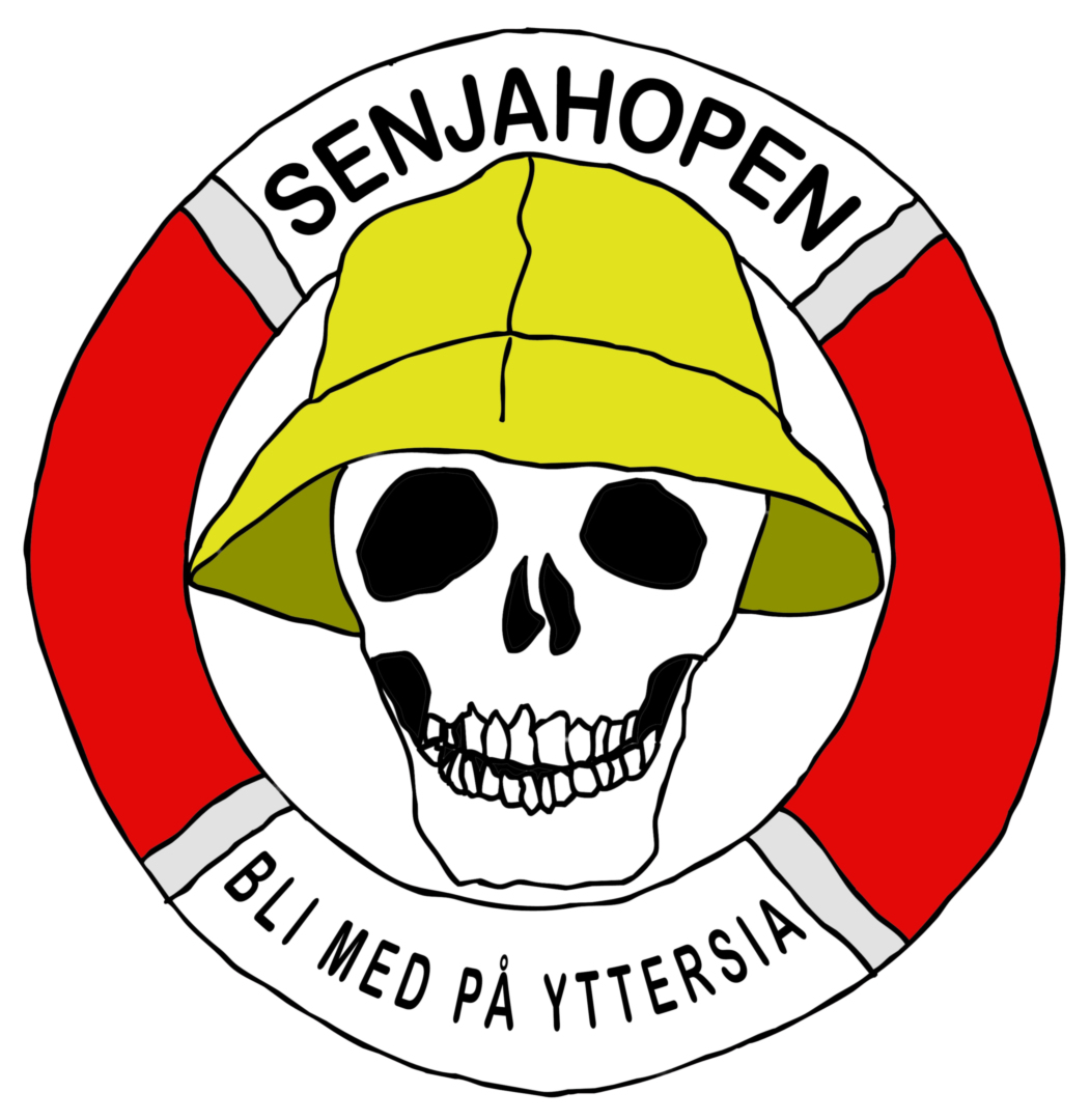 Ikke sen, men Senja: Senjahopen traff blinken med denne logoen.